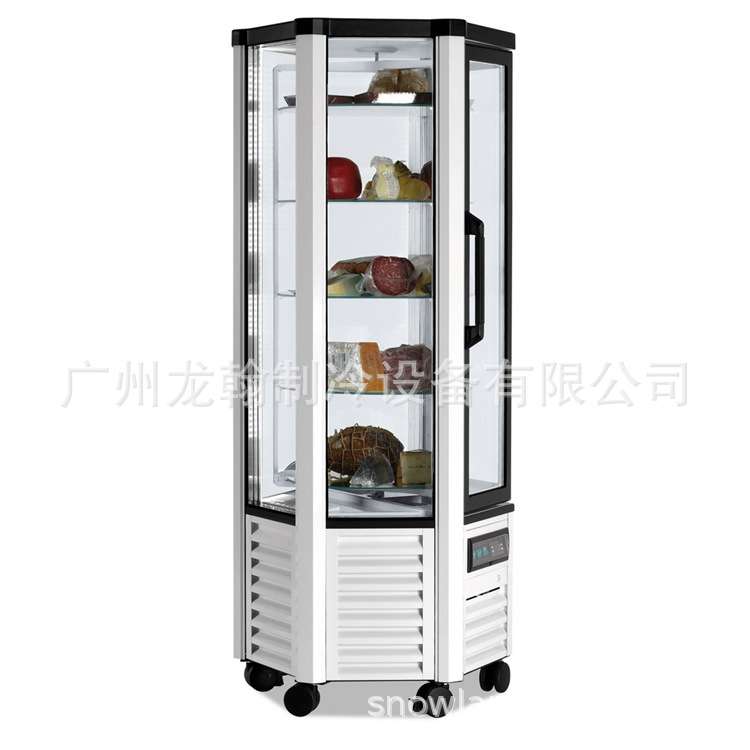 六面玻璃旋转蛋糕柜蛋糕熟食保鲜柜展示柜水果饮料柜甜点柜糕点柜