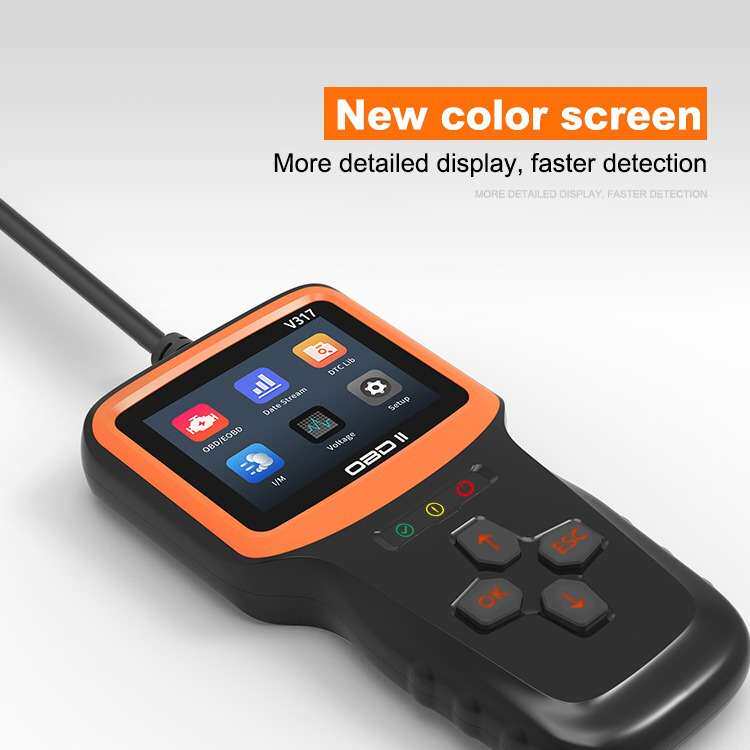 V317obd2汽车检测故障诊仪器解码仪读码卡汽车修理工具清码故障灯