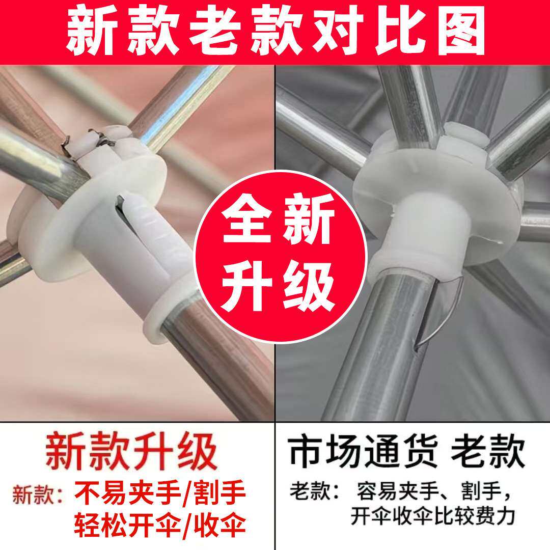新款加粗型太阳伞摆地摊大伞蓝色商用防晒隔热长方形遮阳伞大雨伞