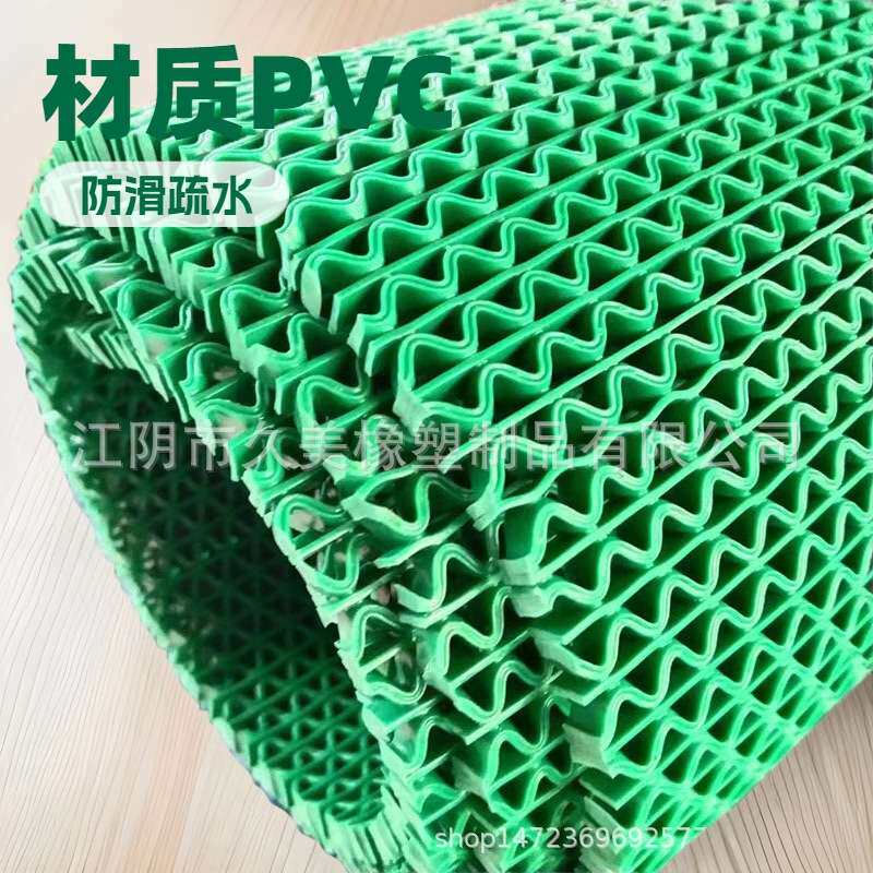 源头厂家PVC塑料镂空防滑垫S型网格塑胶地毯厕所泳池浴室车间地垫