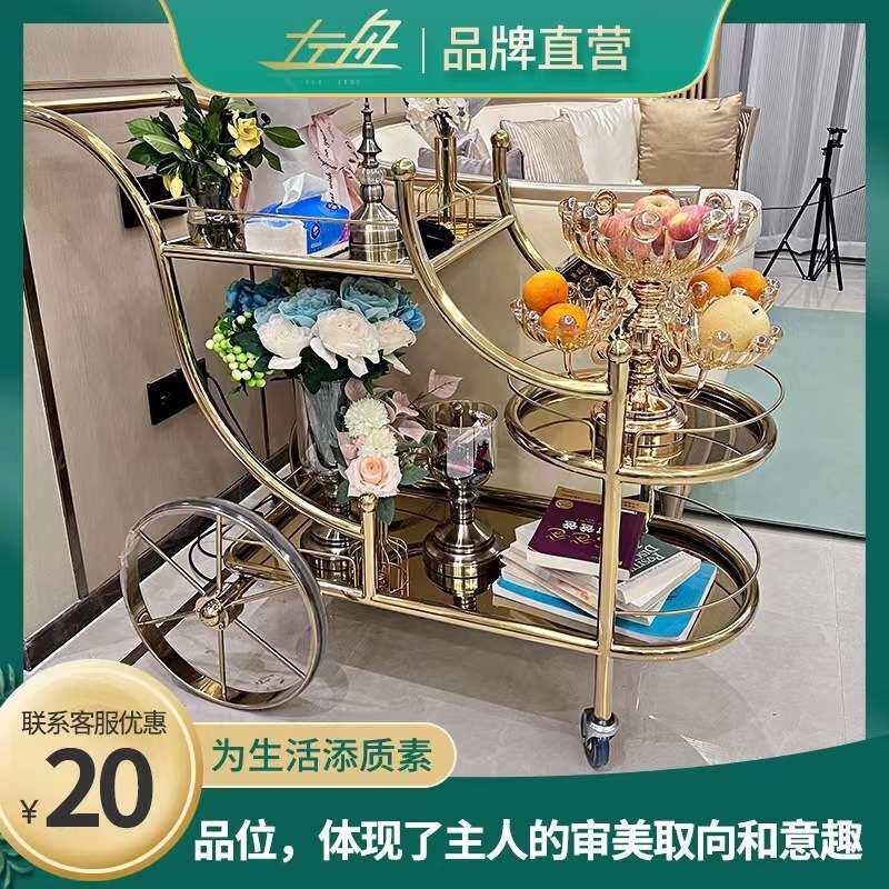 餐车小推车餐厅移动手推送餐车轻奢 KTV酒店酒水车家用餐边茶水车