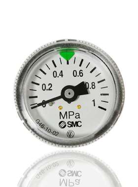 NKS SMC压力表轴向铁壳黑色R1/4 13MM螺纹G46-10-02工厂直供