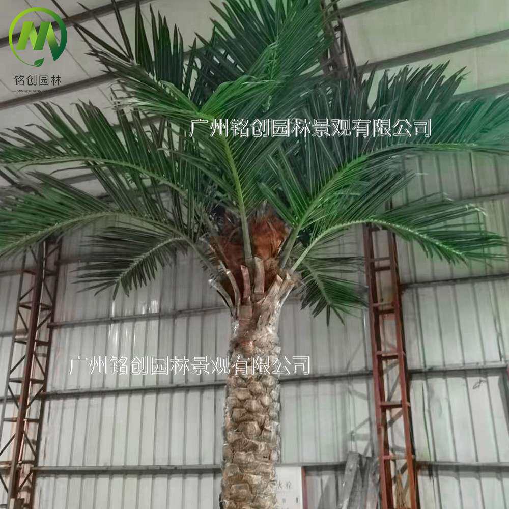 室外防晒仿真中东海枣树 大型人造棕榈树装饰仿真海藻树
