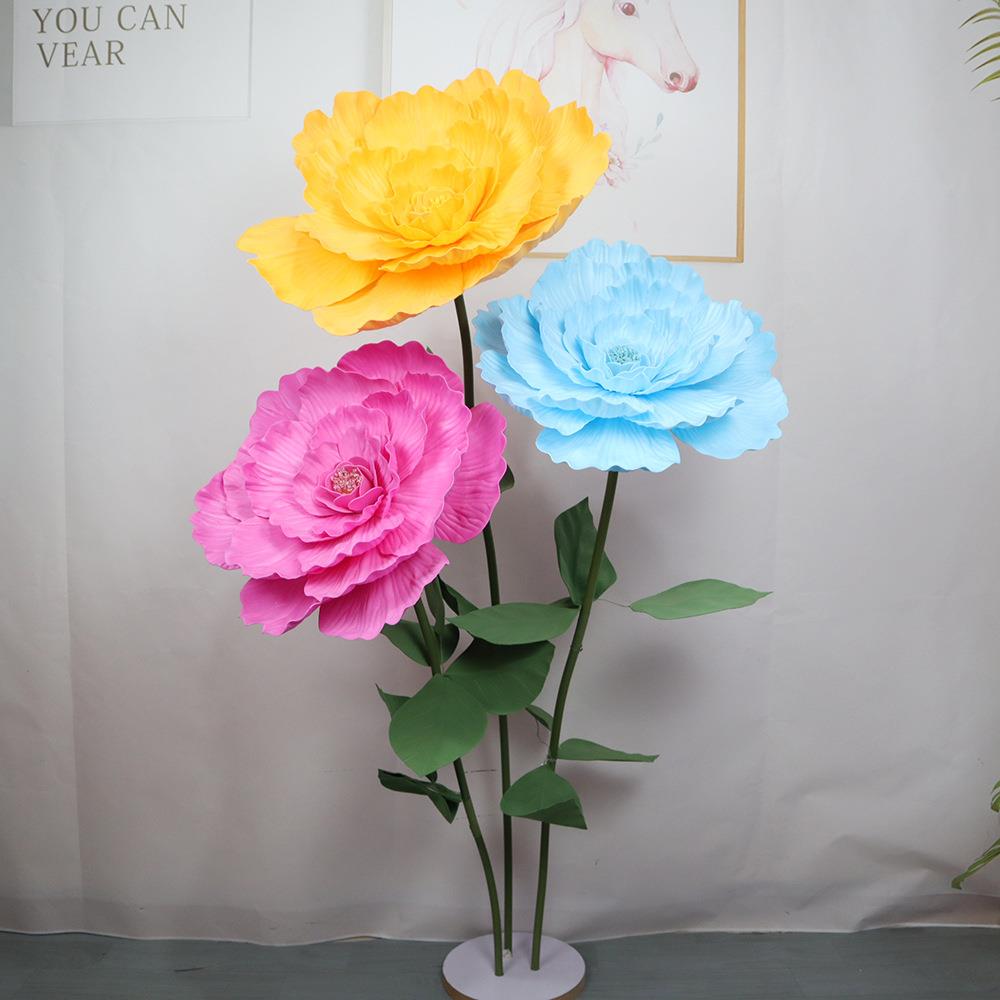 巨型仿真牡丹婚庆装饰花庆典大花篮插花橱窗展示泡沫仿真花套装
