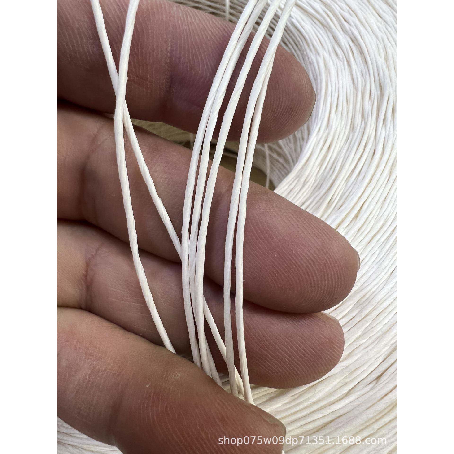 结实耐用圆形1mm粗度手挽绳手提绳白色环保纸绳