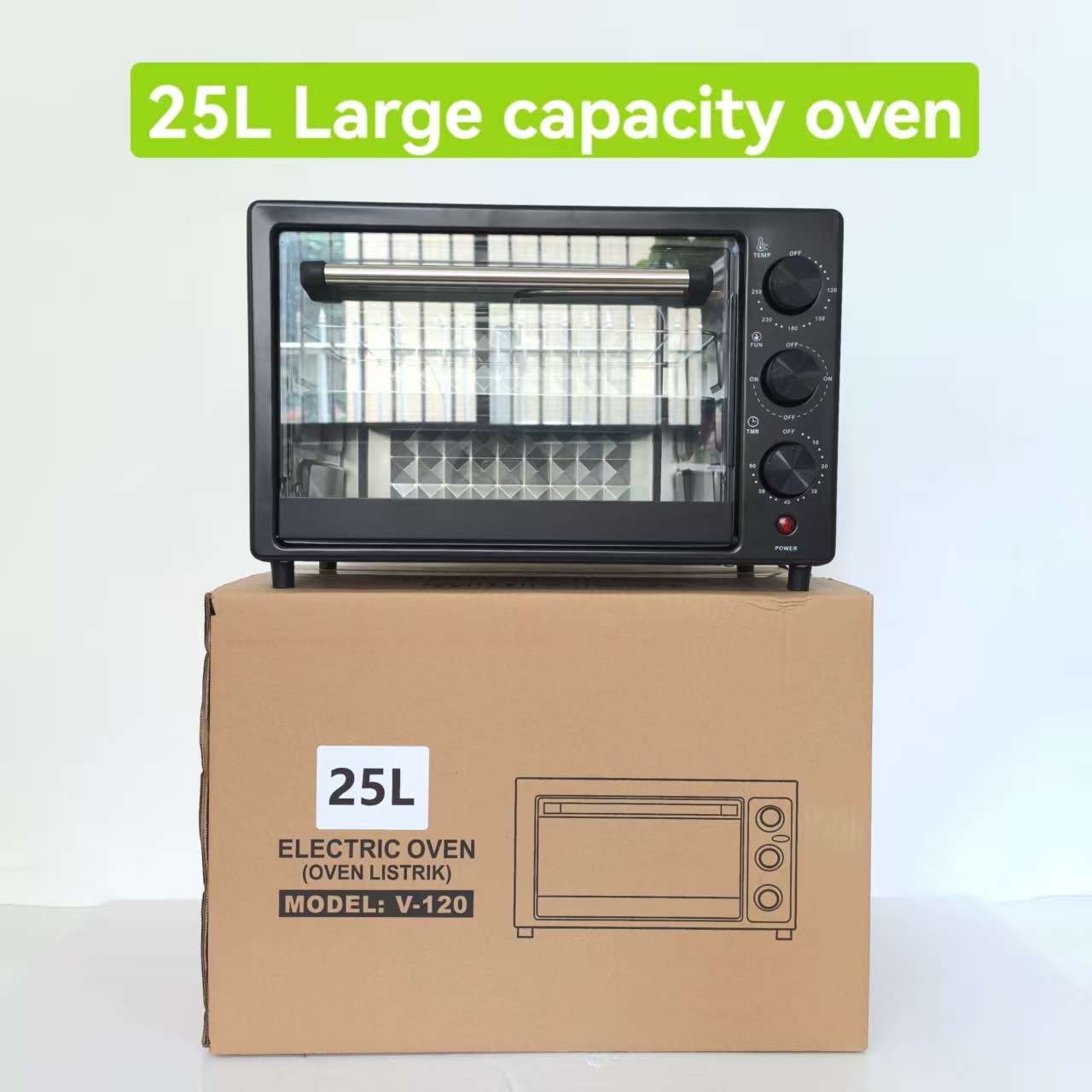 25L出口家用多功能烤箱小型双层式烘焙电烤箱12L~25L 48L烤箱