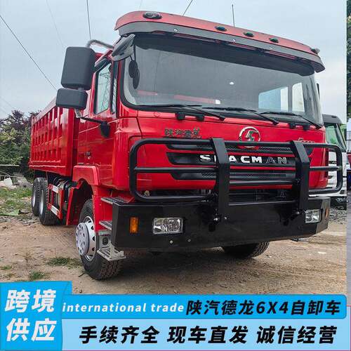 出口供应陕汽德龙6X4自卸渣土车 10轮厢式货车后翻自卸卡车工程车