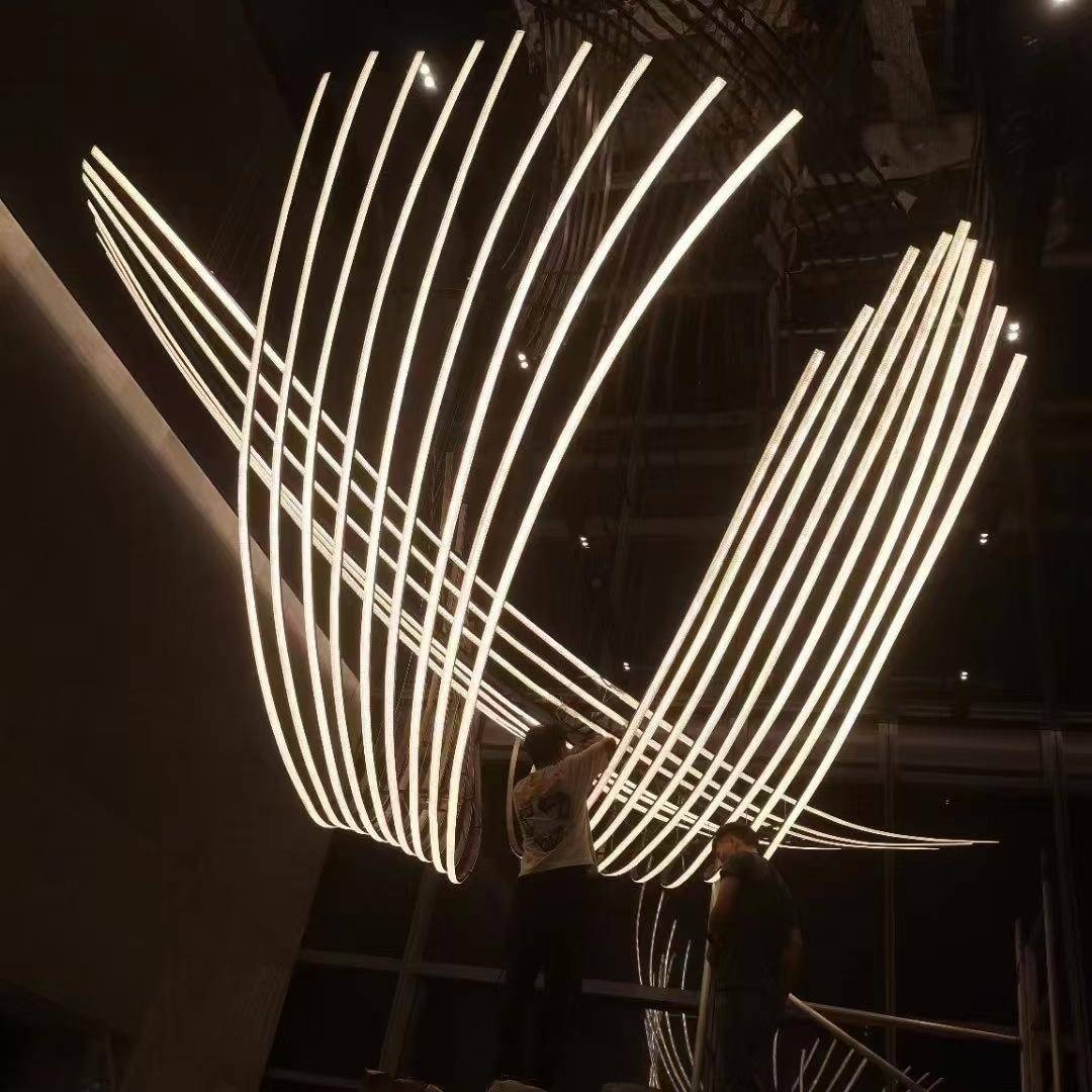 非标工程吊灯成套灯具酒店别墅售楼部沙盘LED亚克力发光高空挑空