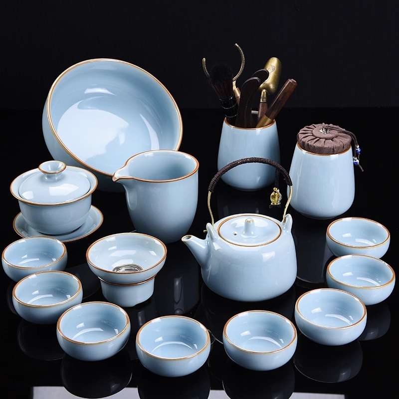官窑茶具套装轻奢高档陶瓷茶壶茶杯一整套家用2025新款泡茶用品