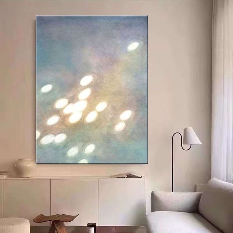 手绘油画《斑驳陆离》客厅餐厅装饰画抽象极简手工肌理画玄关入户