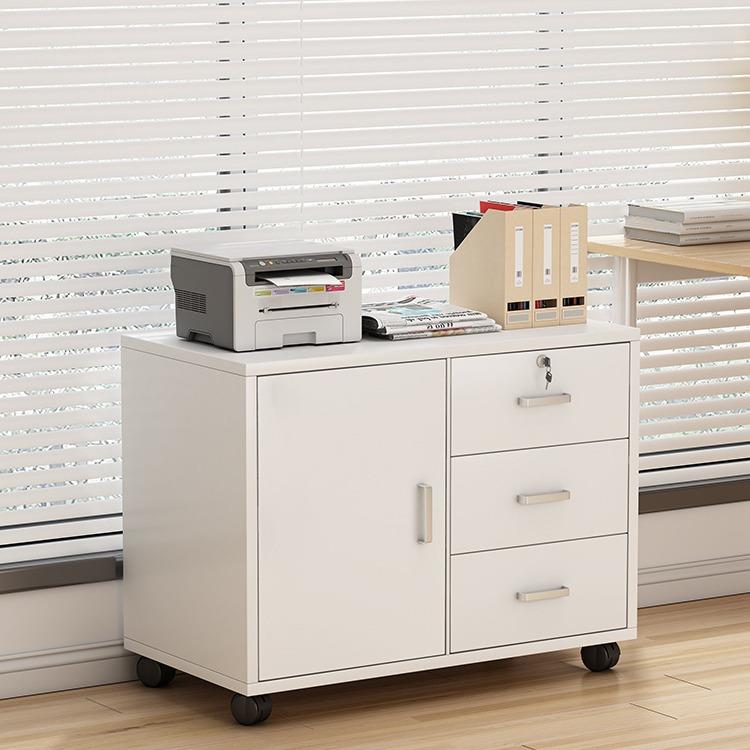 床头柜大号60cm长卧室加宽带锁收纳储物柜子办公室木质文件资料柜