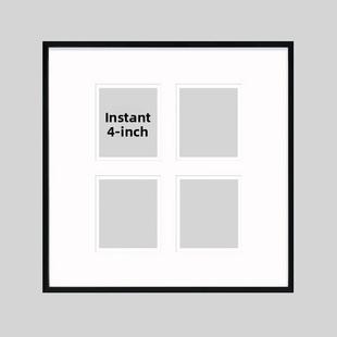 四宫格拍立得相框4寸宽幅相框挂墙高级感情侣多张展示相框定制框