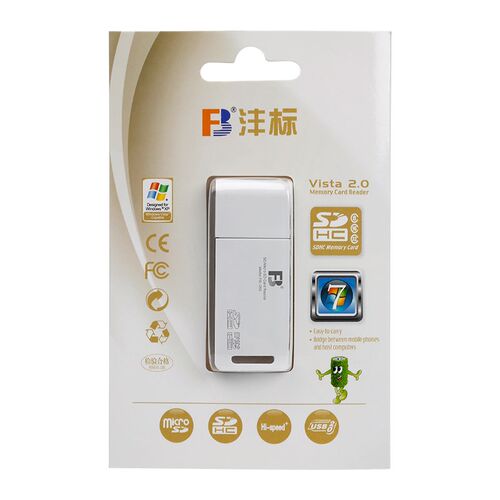 FB/沣标 多合一迷你读卡器 高速多功能直读TF MicroSD SD SDHC
