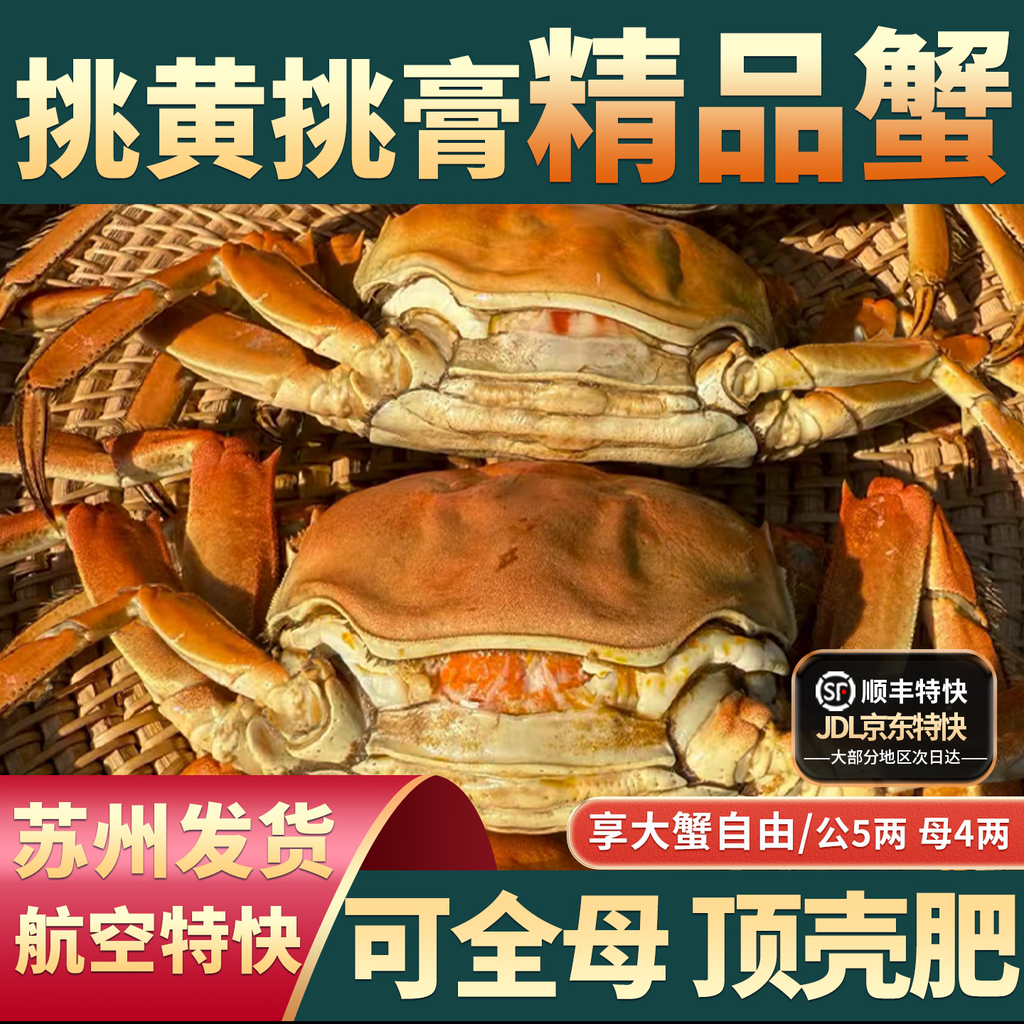 【精挑满黄满膏】精品大闸蟹鲜活