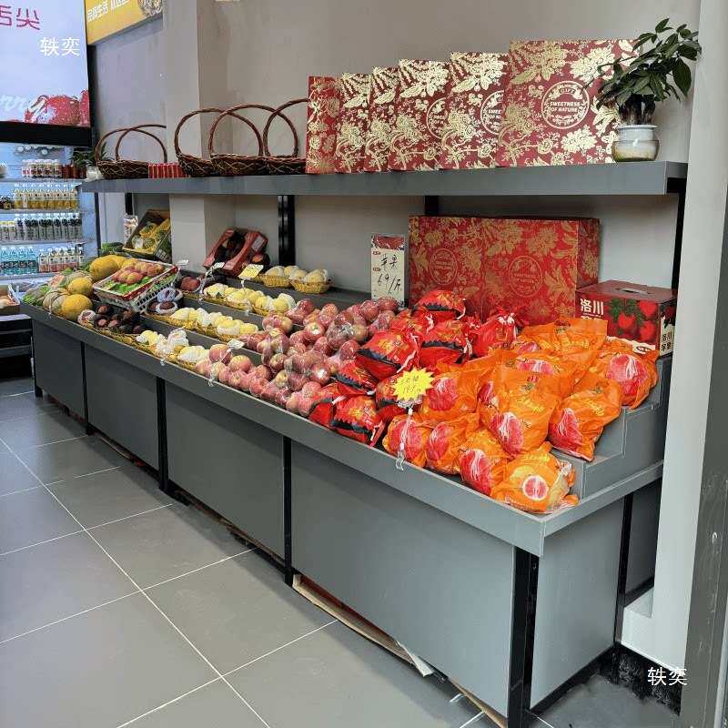 水果店货架展示架阶梯级台阶式水果货架生鲜超市多层果蔬架可