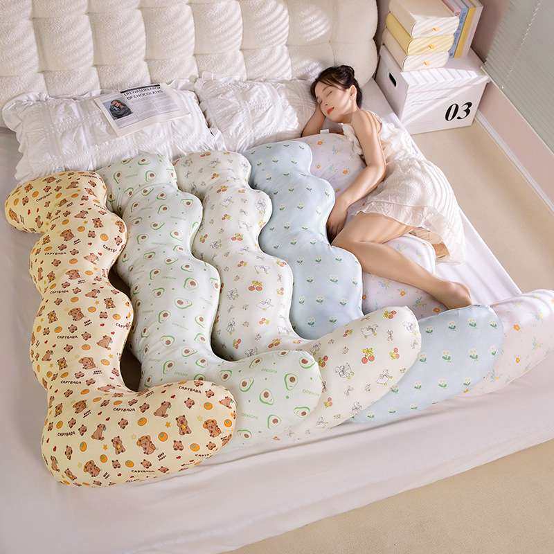 冰丝波浪睡觉长条抱枕碎花靠垫女生侧睡夹腿弯弯枕夏季清凉长靠枕,玩具/童车/益智/积木/模型,遥控车升级件/零配件,淘宝优惠券,粉丝福利购,淘宝优惠卷
