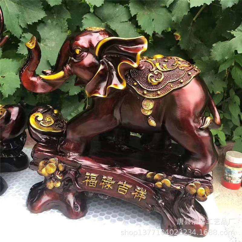 铸铜彩铜大象工艺品摆件大型草原铸玻璃钢仿铜动物大象雕塑