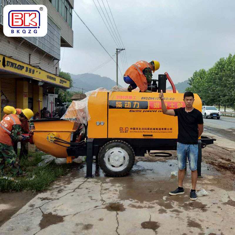 柴油/电动混凝土输送泵大型二次浇筑泵砂浆混泥土地泵小型拖泵