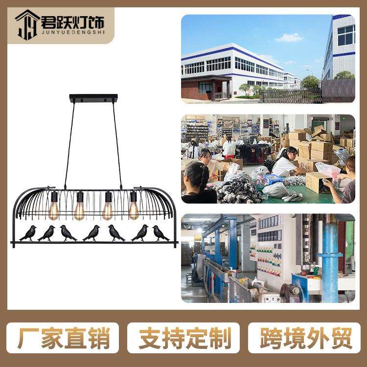 复古工业风创意铁艺小鸟吊灯个性餐厅吧台服装店咖啡厅装饰灯