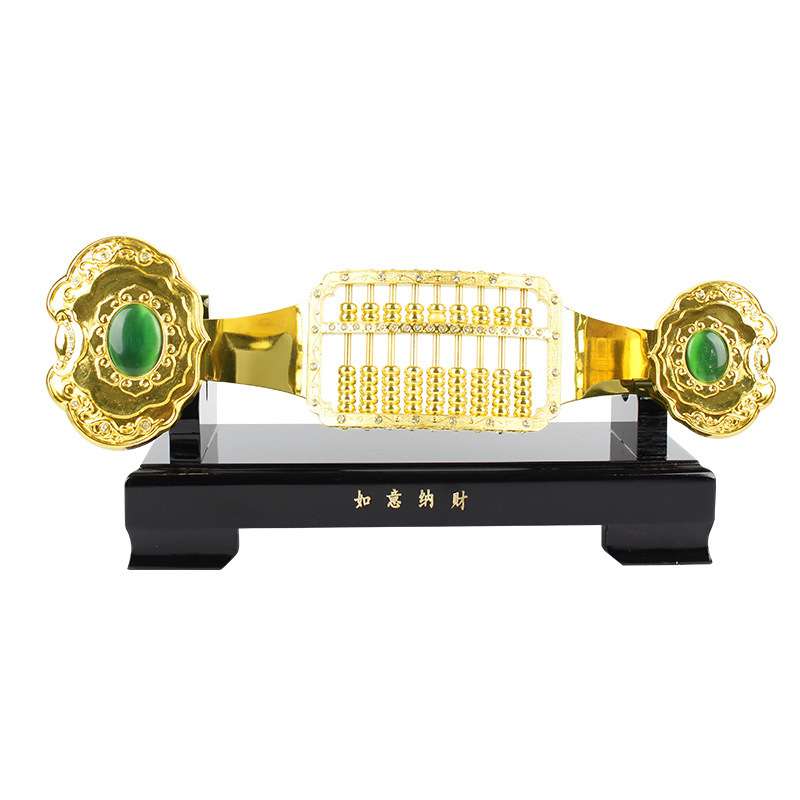 仿古如意算盘摆件 合金算盘吉祥如意家居用品风水摆饰工艺品
