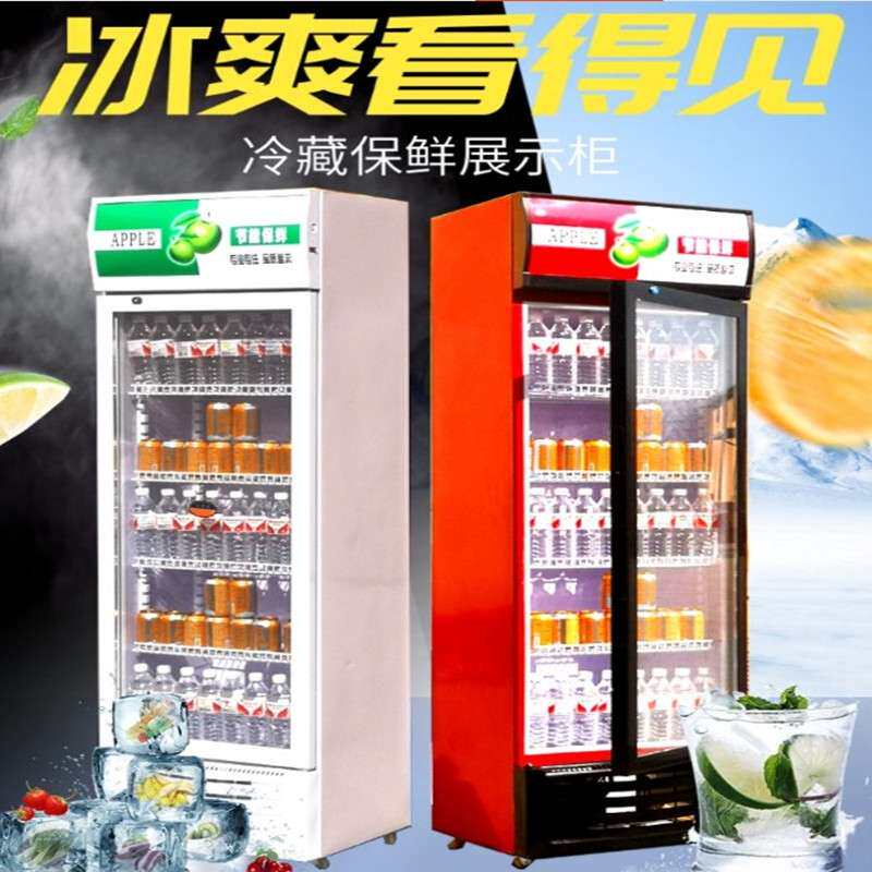 美星商用展示柜冷藏饮料柜超市便利店冷饮柜立式大容量双门啤酒柜