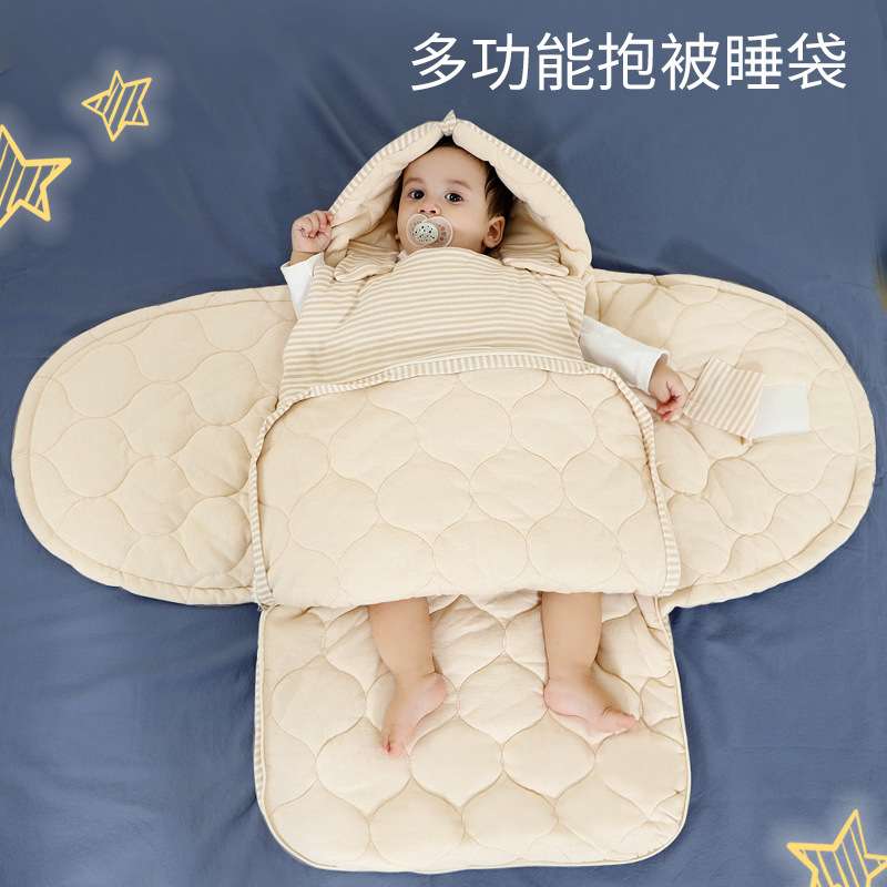 婴儿春秋宝宝睡袋薄款夏季彩棉四季通用款纯棉新生秋冬儿童防踢被