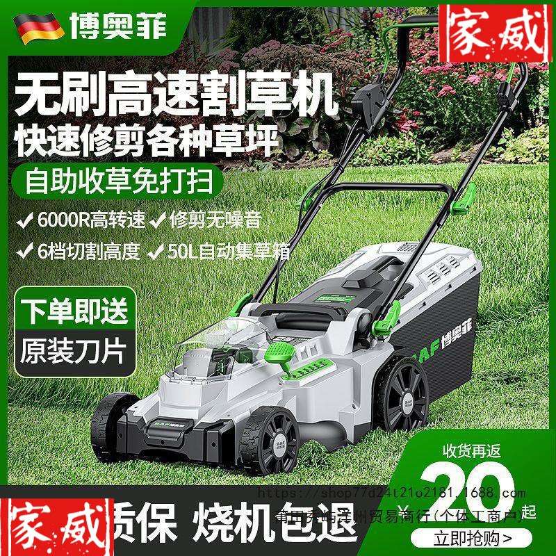 博奥菲草坪机电动手推式草坪修剪机小型家用园林剪草机插电割草机