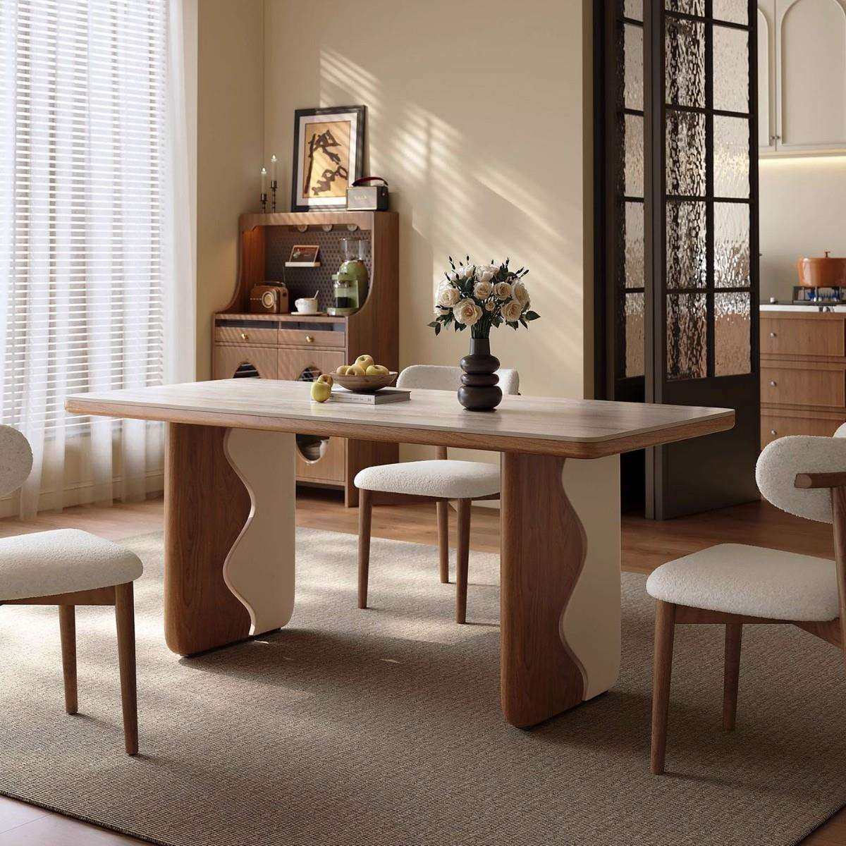 全慕中古风洞石德利丰岩板餐桌法式复古实木饭桌长方形家用加厚,鲜花速递/花卉仿真/绿植园艺,割草机/草坪机,淘宝优惠券,粉丝福利购,淘宝优惠卷