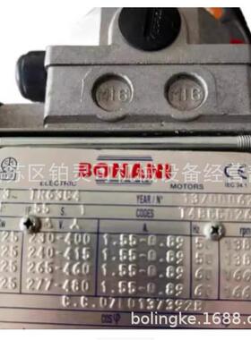 意大利BONANI电机YR71A4 0.25KW 三相电动机TR71B4 0.55KW