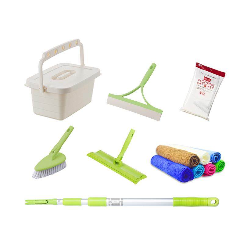 三节可伸缩铝杆家庭收纳58到家好慷清洁平板拖把家政保洁工具套装