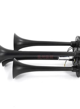 12V/24V铝合金黑色四管气喇叭 35/29CM长管四管 跨境热销 生产厂