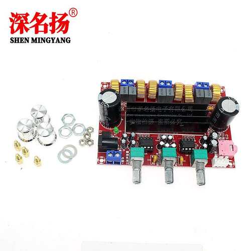 XH-M139 2.1声道数字功放板 12V-24V宽电压 TPA3116D2 2*50W+100W
