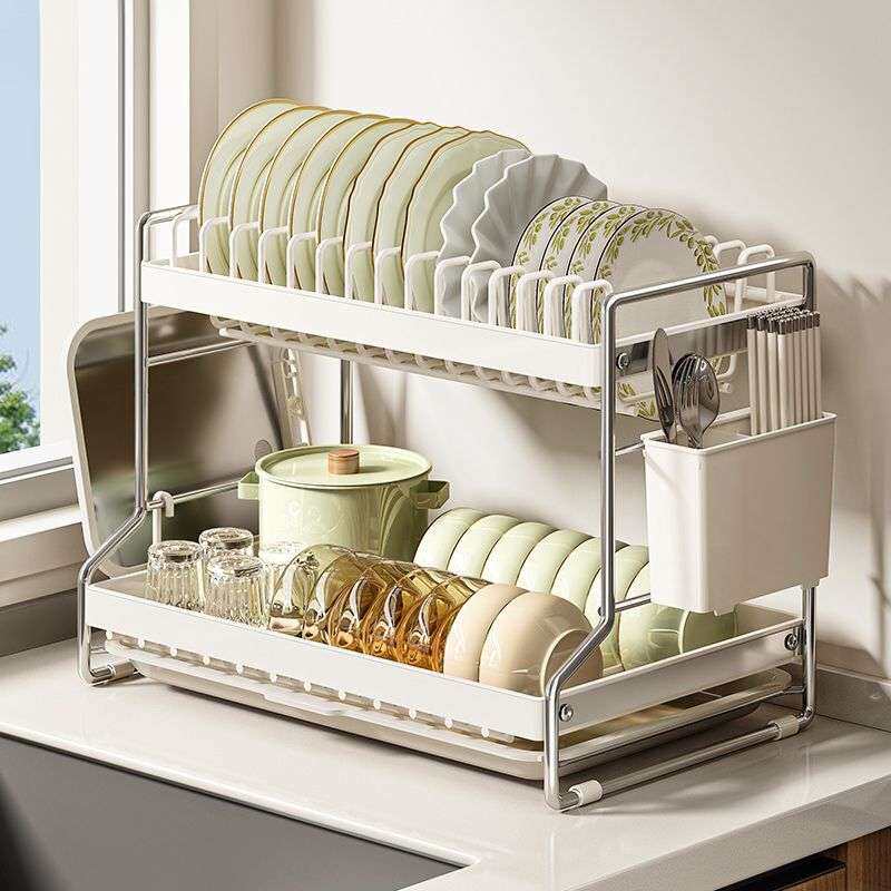 碗碟收纳架厨房置物架多功能家用放碗架碗筷收纳盒柜碗盘沥水架