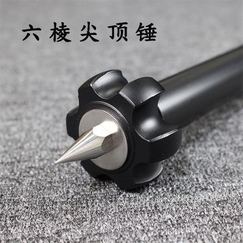 六棱尖顶锤手工骨朵战锤实战破甲叶锤防身车载破窗带尖直刺自卫锤