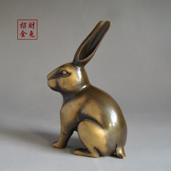 纯铜招财十二生肖玉兔子装饰摆件办公室桌面客厅博物架吉祥工艺品,家居饰品,装饰摆件,淘宝优惠券,粉丝福利购,淘宝优惠卷