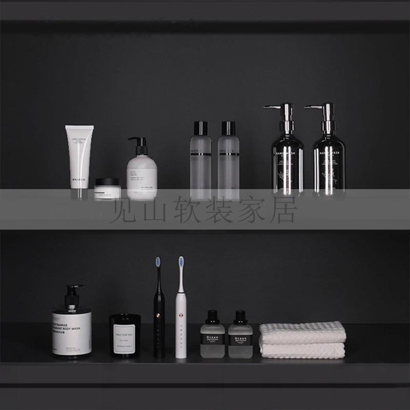 样板间公寓展厅卫生间浴室柜镜柜软装装饰品摆件组合搭配