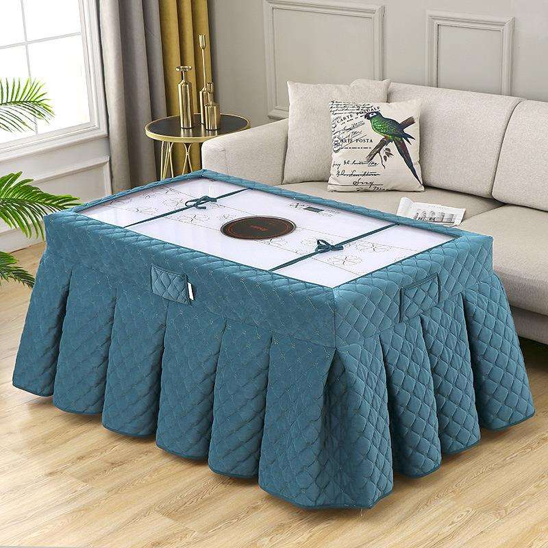 烤火桌子罩套新款烤火罩长方形取暖桌罩正方形圆桌烤火炉套冬季