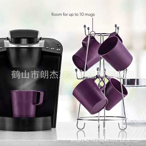 热销不锈钢马克杯架咖啡酒吧咖啡杯架Coffee Mug Holder工厂直销