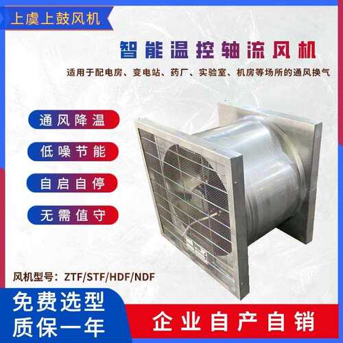 STF-5F/ZSG 0.25kw轴流风机带钢丝网开孔墙面φ550智能型低噪音