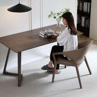 高端设计师全实木白蜡木书椅家用餐椅现代简约靠背椅子书桌用极简