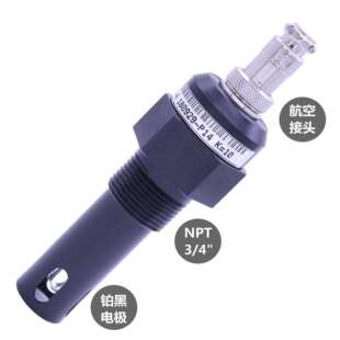 电导率电极石墨电极铂黑电极K=10，海水电导率电极KF14-14EC探头