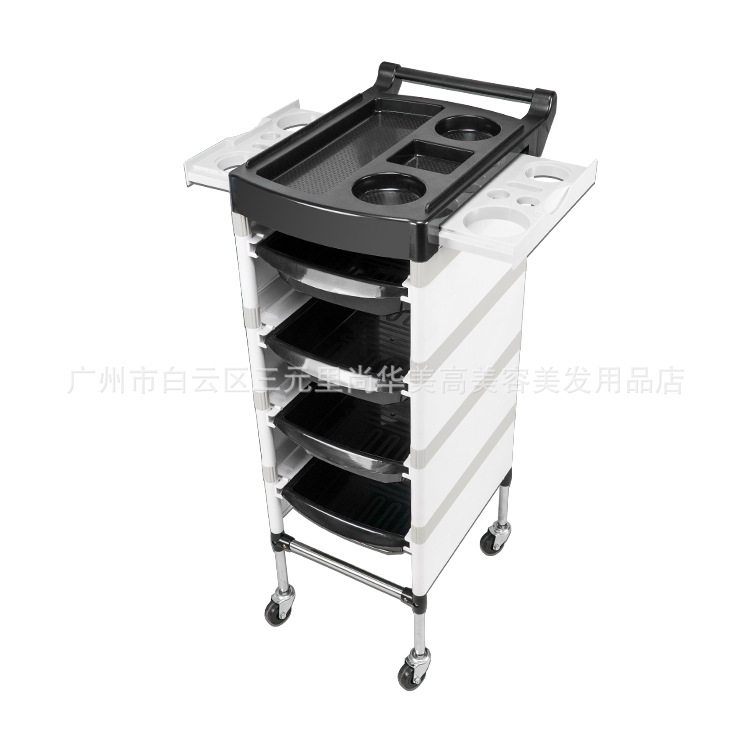 复古美发推车美发工具车发廊手推车理发店发型师专用的杠子车染烫
