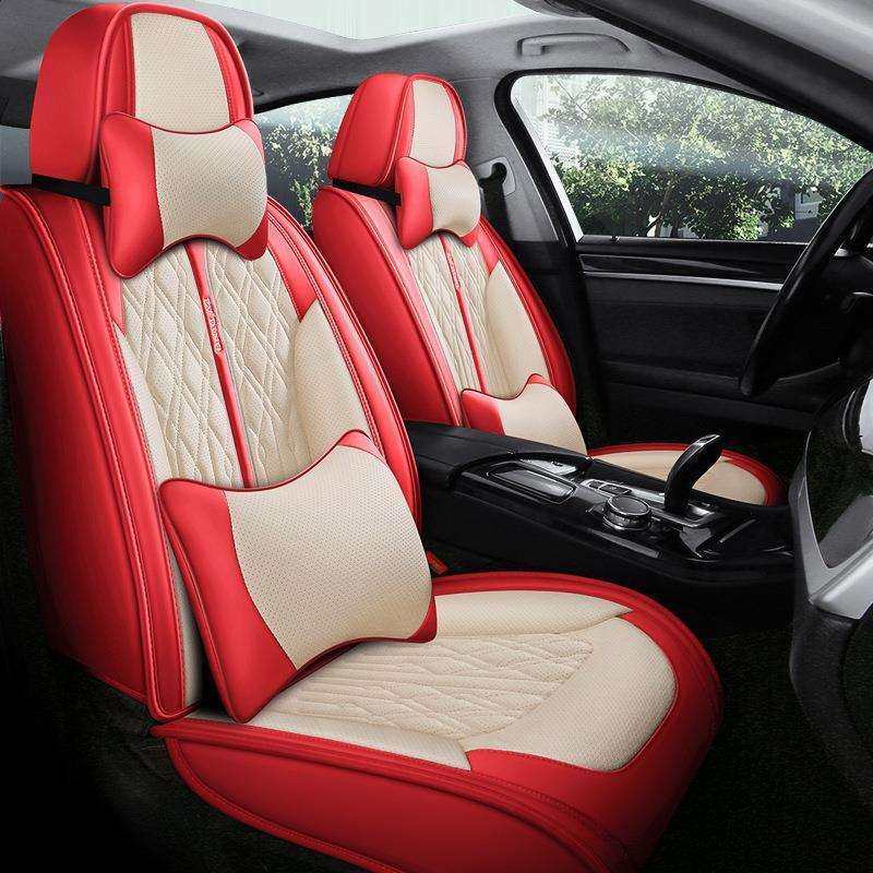 五座汽车座套四季纳帕打孔皮座椅套新款四季通用坐垫小车专用座垫