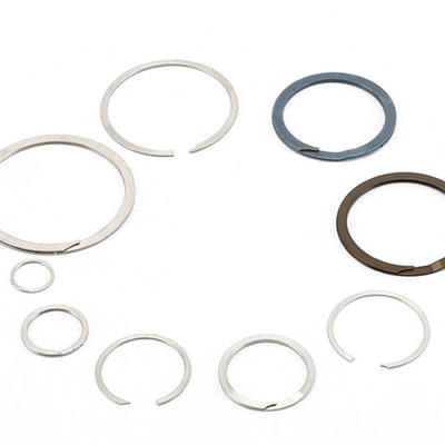 C型开口挡圈 单层孔用挡圈 无耳卡簧无耳挡圈 钢丝卡环