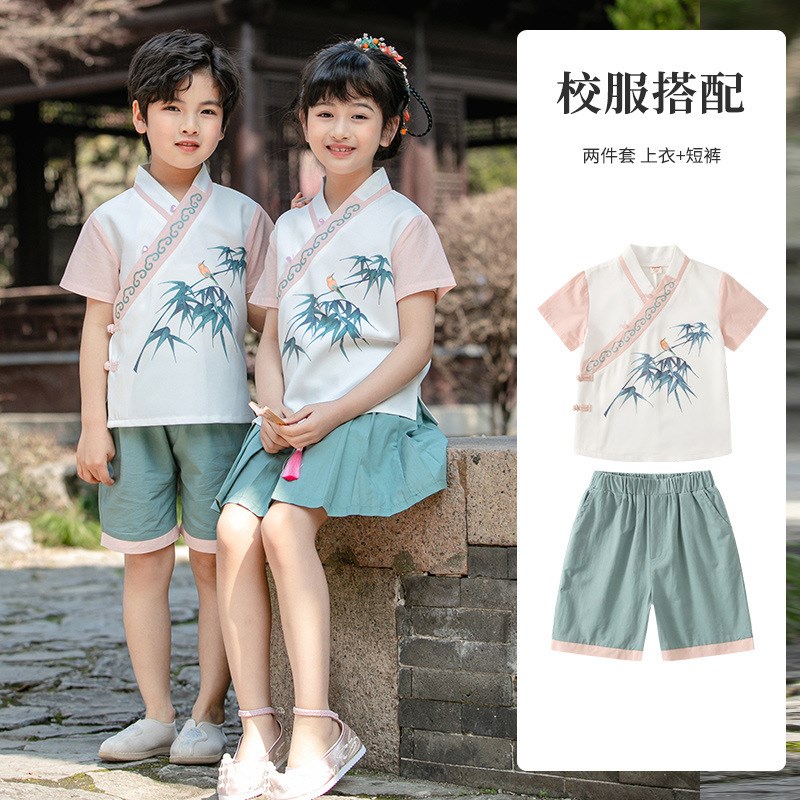 酷贝龙汉服新款六一儿童汉服套小学生古装演出服男女生中国风