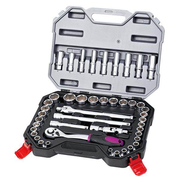 安拓工具46件12.5mm公制组套棘轮扳手套筒套装