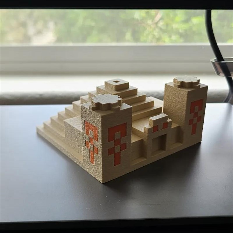 没事打着玩MCg我的世界周边沙漠金字塔神殿摆件3d打印定制颜色可