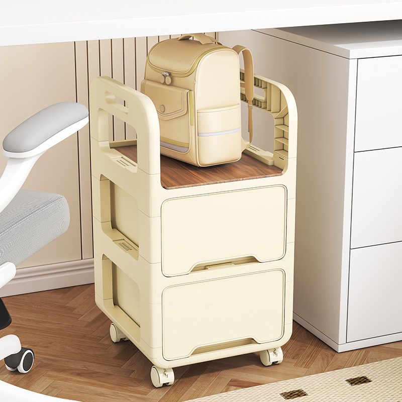 书包置物架落地可移动学生家用书桌D下书本收纳架办公室推车收纳