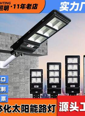 东南亚跨境一体化路灯户外防水庭院人体感应道路灯灯