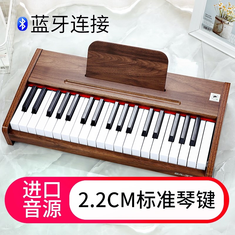 木质电子琴小钢琴37键初学者入门便携式初学者成年用成Y年人儿童2